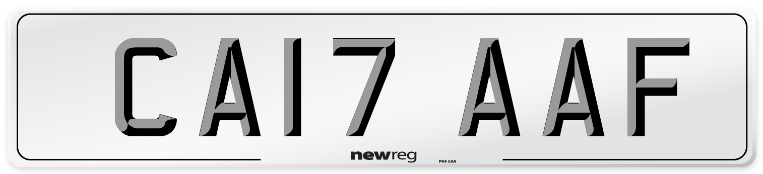 CA17 AAF Number Plate from New Reg